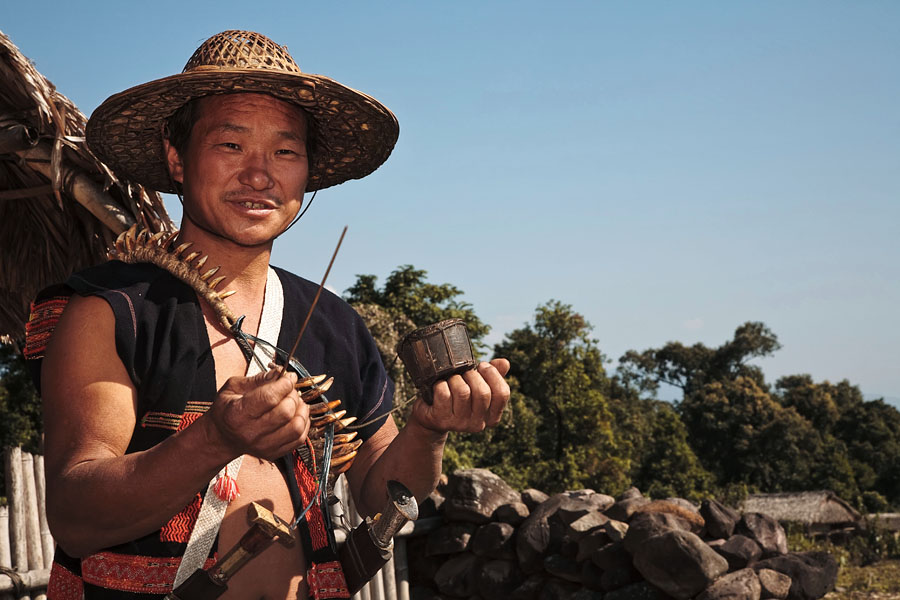  Idu Mishmi performing a ritual dance at a village near Pashigat